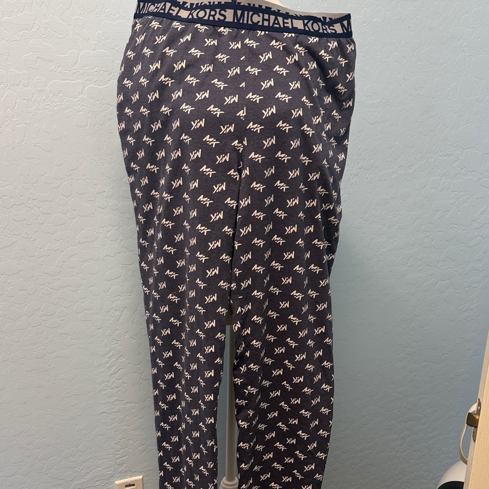 Michael Kors Men’s Navy All-Over MK Logo Joggers